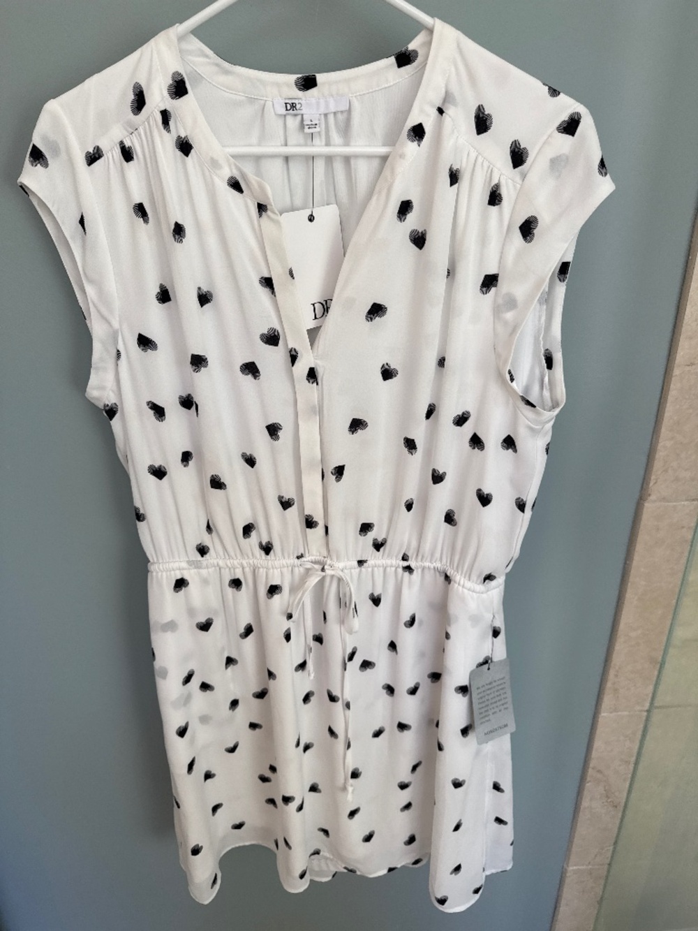 NWT DR2 heart detailed tie/cinch waist dress